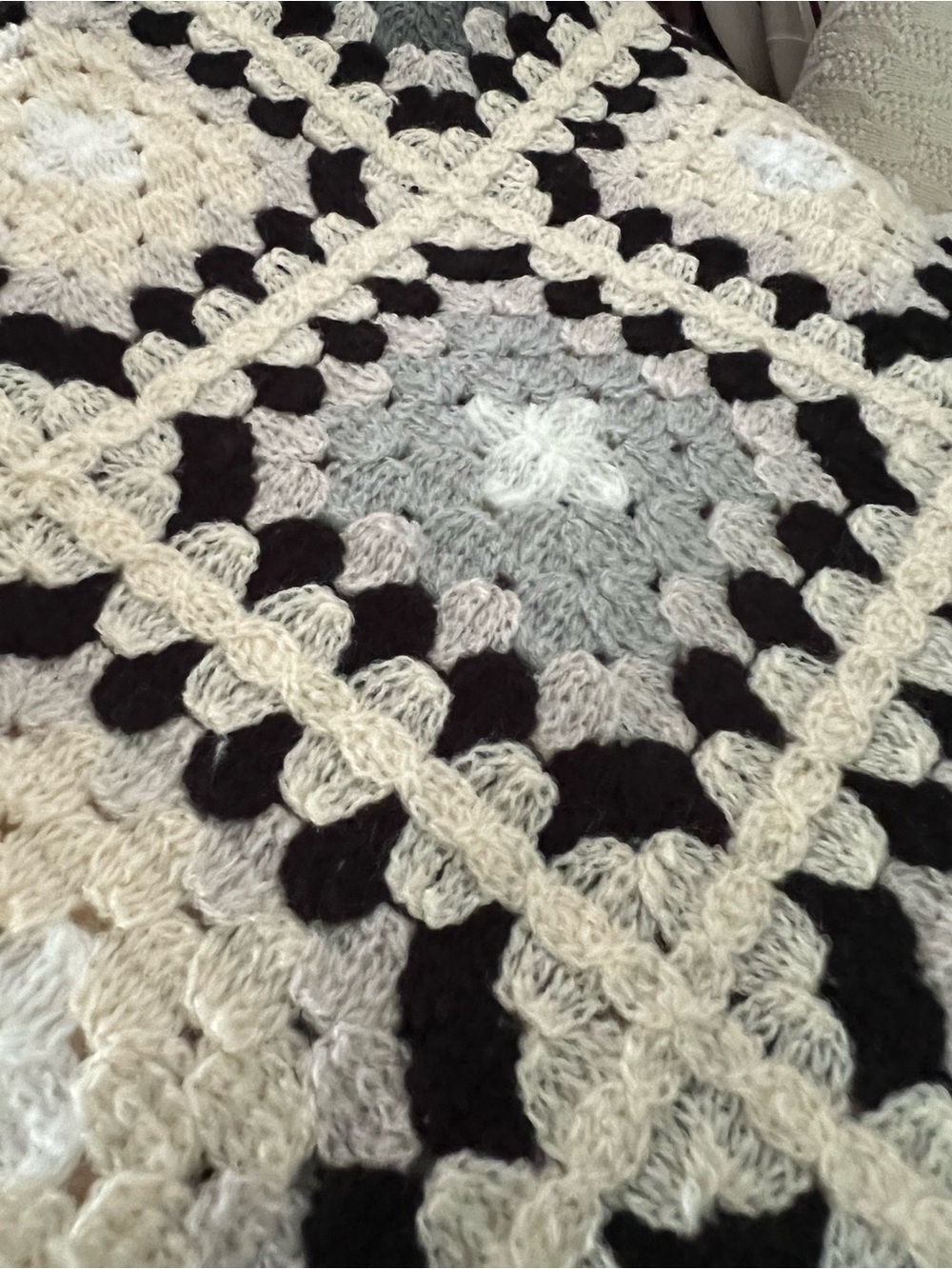 Cream Crochet Open-Front Women's Sweater Cardigan - Picture 2 of 3
